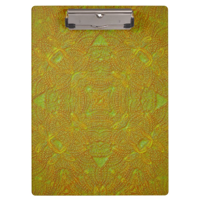Zitrus-Damask-Mandala-Ordner Klemmbrett (Vorderseite)