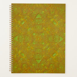 Zitrus-Damask-Mandala-Ordner Planer
