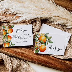 Zitrus Dankeskarten-Orangen Niedliche Clementine Dankeskarte