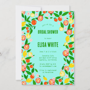 Zitrus-Feier CUSTOM Sommer BRIDAL SHOWER Einladung
