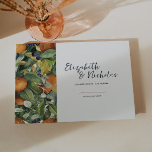 Zitrus Floral   Botanische Hochzeit Gästebuch