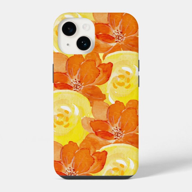 Zitrus & Floral iPhone Hülle (Rückseite)