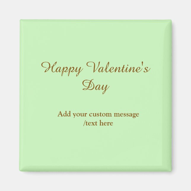 Zitrus grün braun frohen Valentinstag einfach  Magnet (Vorne)