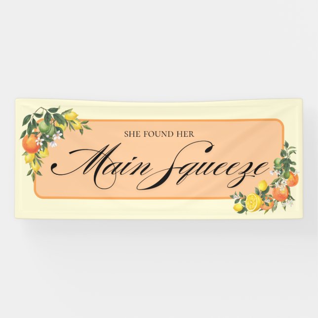 Zitrus Hochzeitsdusche Banner (Horizontal)