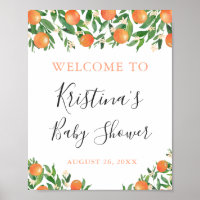 Zitrus-Holzkohle Little Cutie Baby Shower Begrüßun