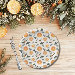 Zitrus Hygge Weihnachten Pappteller