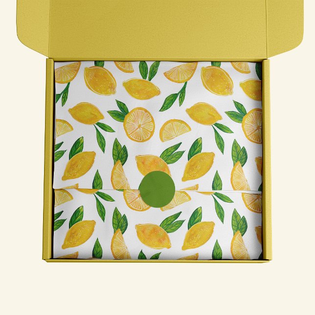 Zitrus Lemon Fruchtmuster Tissue Seidenpapier (Lemon pattern tissue paper)