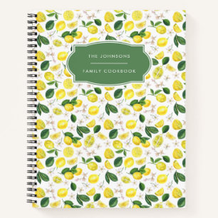 Zitrus Lemon Muster Rezept Notizbuch