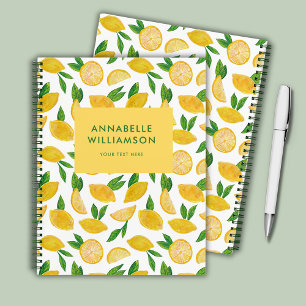 Zitrus Lemon Sommerfruchtmuster Notizbuch