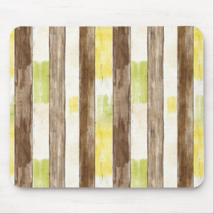 Zitrus-Limone-Gelb-Lime-Unechtes-Holz-Streifen-Geb Mousepad
