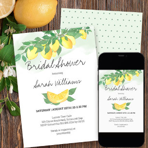 Zitrus-Limonen-Minze-Waschung Frische Brause-Braut Einladung
