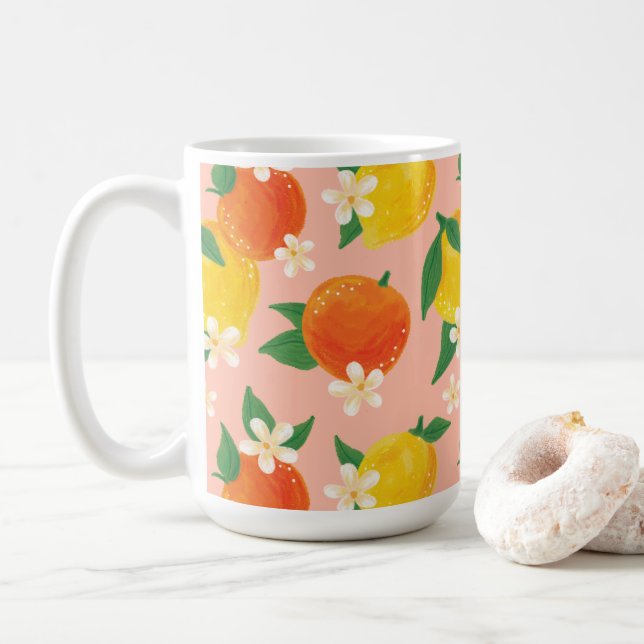 Zitrus-Limonen-Orangen-Tee-Kaffeetasse Kaffeetasse (Mit Donut)