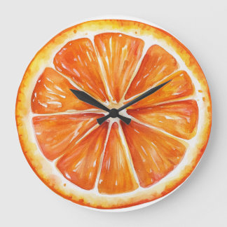 Zitrus Orange Frucht Scheibe Runde Uhr