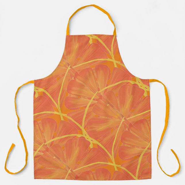Zitrus Orange Grapefruit Scheibe Kunst Schürze (Vorderseite)