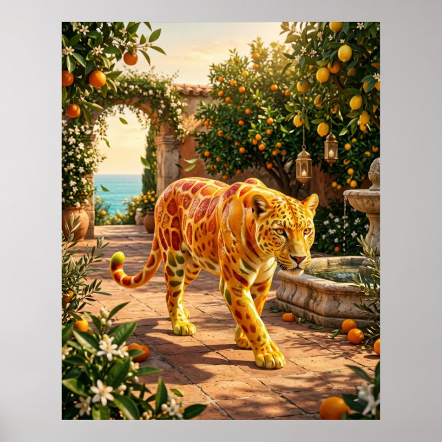 Zitrus Panther Hain Poster (Vorne)