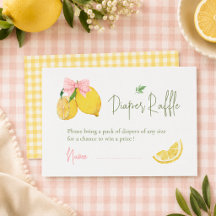 Zitrus rosa Schleife Zitrone Babyparty