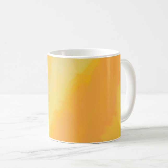 Zitrus Sonnenorange Wasserfarbe  Kaffeetasse (VorderseiteRechts)