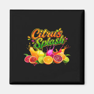 Zitrus-Splash-Sommerferien-Fruchtgrafik Magnet