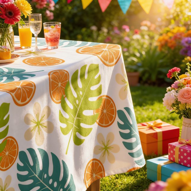 Zitrus Tropisch Tischdecke (Citrus Tropical Tablecloth)