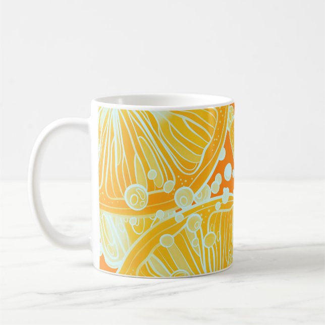 Zitruscocktail: glänzendes Wassermuster Kaffeetasse (Links)