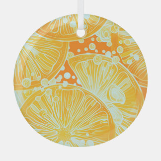 Zitruscocktail: glänzendes Wassermuster Ornament Aus Glas