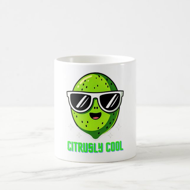 ZitrusCool Funny Seriös Coole Limone Sonnenbrille Kaffeetasse (Mittel)