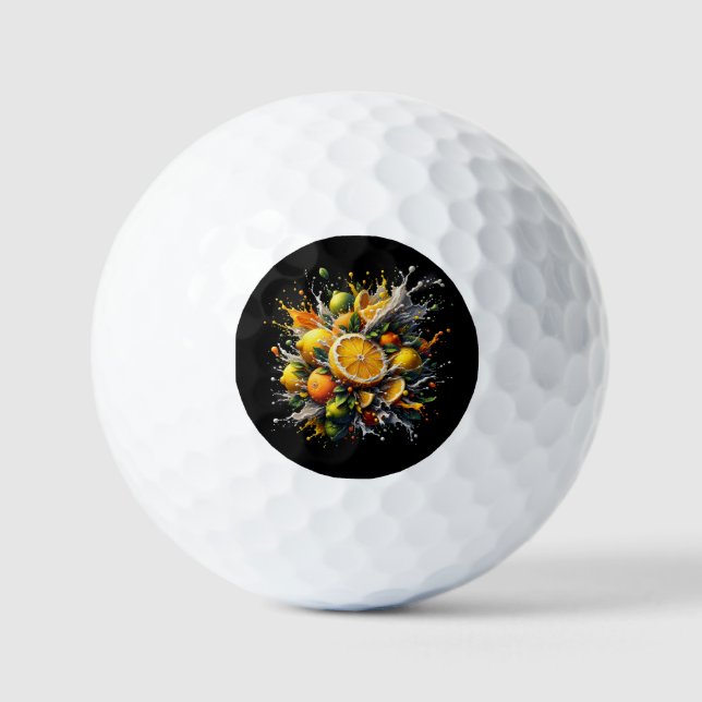 Zitrusexplosion Golfball (Vorderseite)