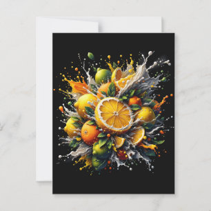 Zitrusexplosion Postkarte