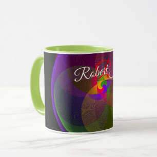 Zitrusfarbige geometrische Kaffeetasse