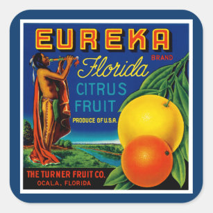 Zitrusfrucht Eurekas Florida Quadratischer Aufkleber