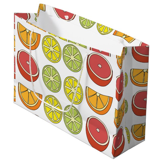 Zitrusfrucht  große geschenktüte (Vorderseite Schrägansicht)
