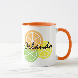 Zitrusfrucht Orlandos Florida orange LimeLemon Tasse