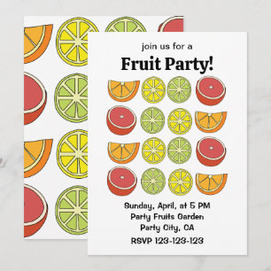 Zitrusfrucht-Party Einladung