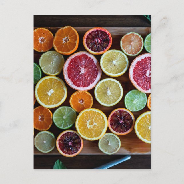 Zitrusfrucht Postkarte (Vorderseite)
