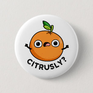 Zitrusfrucht seriös Orangenpuppe Button