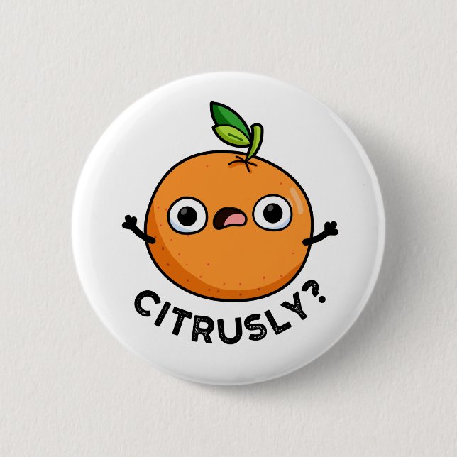 Zitrusfrucht seriös Orangenpuppe Button (Vorderseite)