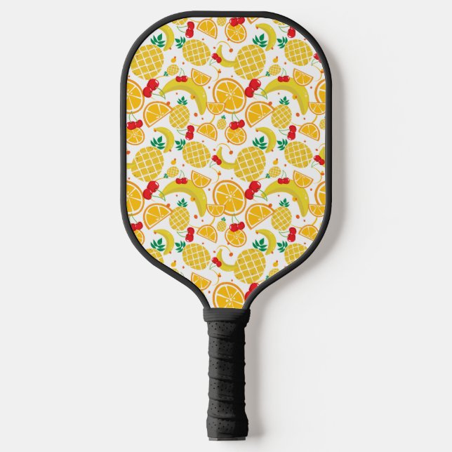 Zitrusfrüchte Ananas Orange Banana Cherry Pickleball Schläger (Vorderseite)