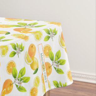 Zitrusfrüchte Art Orangen und Zitronen Patten Tischdecke