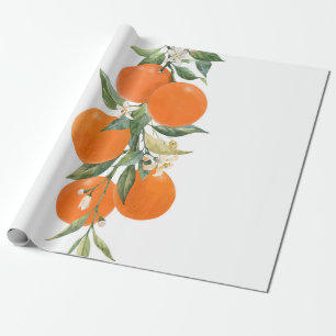 Zitrusfrüchte aus Aquarellon Geschenkpapier