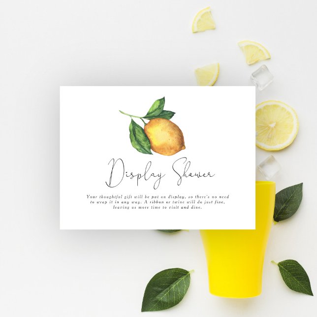 Zitrusfrüchte Babydusche - Dusche mit Display Begleitkarte (Von Creator hochgeladen)