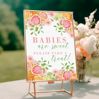 Zitrusfrüchte & Blume Kinderdusche bevorzugt Unter Poster