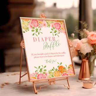 Zitrusfrüchte & Blume Windelwulst Poster