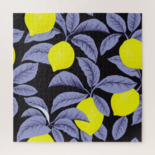 Zitrusfrüchte, botanisches Vintages Design. Puzzle (Vertikal)