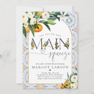 Zitrusfrüchte-Brautparty, das sie als Hauptpresse  Einladung
