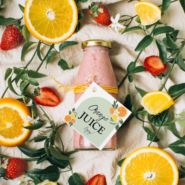 Zitrusfrüchte-Brautparty-Etikett Geschenkanhänger (Citrus Wedding Invitation Ideas, Lemon Themed Bridal Shower juice label tag decor )