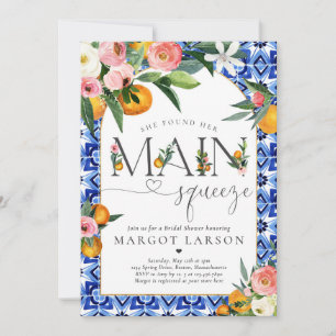 Zitrusfrüchte-Brautparty, in dem sie ihre Hauptpre Einladung