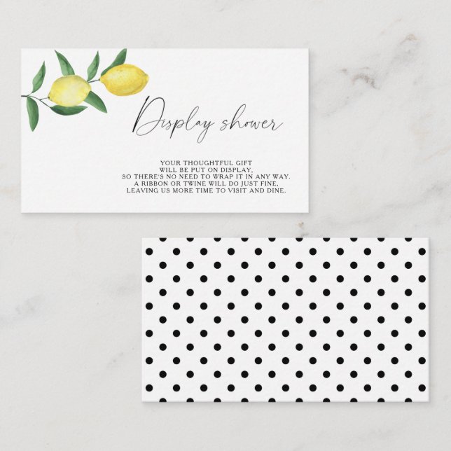 Zitrusfrüchte - Dusche anzeigen Begleitkarte (Vorne/Hinten)