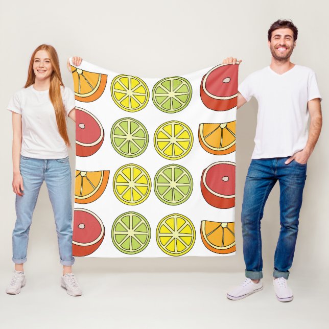 Zitrusfrüchte Fleecedecke (Beispiel)