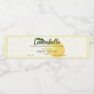 Zitrusfrüchte Freundschaft Hallo Funny Wasserflaschenetikett