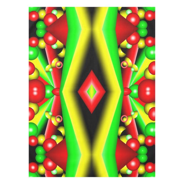 Zitrusfrüchte Gelbe Blasen und Streifen Abstrakt A Tischdecke (Vorderseite)